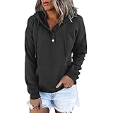 Strickjacke Damen blau, Damen Sweatjacke Hoodie Jacke Druck Winterjacke Kapuzenjacke Reißverschluss Leicht Übergangsjacke Stoffjacke mit Einstellbarer Kordelzug Kapuzenpullover Parka Sw