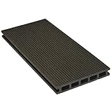 HORI® WPC/BPC Terrassendielen Komplettset I Hohlkammerdiele Bali dunkelgrau-braun I Dielenlänge 4 m I Fläche 12 m²