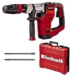 Einhell Abbruchhammer TE-DH 12 (1.050 W, Schlagzahl 4.100 U/min, 12 Joule Schlagstärke, SDS-max-Werkzeugaufnahme, 4 m Gummikabel, inkl. Spitz- und Flachmeißel, inkl. E-Box)