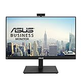 ASUS BE24EQSK 60,45 cm (23,8 Zoll) Video Conferencing Monitor (Full HD, IPS, rahmenlos, Full-HD-Webcam, Mikrofon-Array, Stereo-Lautsprecher, HDMI, DisplayPort, D-Sub)