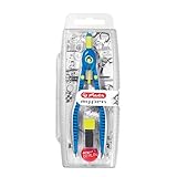 Herlitz 11122330 Schnellverstellzirkel my.pen blau/lemon mit Zusatzminen und Anspitzmöglichk