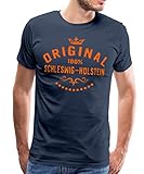 Spreadshirt Original Schleswig-Holstein Rahmenlos® Männer Premium T-Shirt, XL, Navy