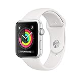 Apple Watch Series 3 (GPS, 42mm) Aluminiumgehäuse Silber - Sportarmband Weiß