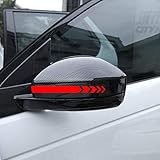 AUTODOMY Rückspiegel Aufkleber Auto mit Streifen Design Stripes Pfeile Packet mit 6 Einheiten mit unterschiedlichen Breiten für das Auto (Rot)