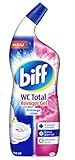 Biff WC Total Reiniger Gel Frühlingsblüte, 750 ml, hygienische Sauberkeit und kraftvoll gegen Kalk