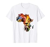 Löwe Afrika Silhouette | Safari Kleidung | Löwen Motiv Löwe T-S