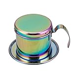 HMEILI Edelstahl Kaffeesieder Pot Tragbare Filter Pressehersteller Manuelle Tropfbrauer Perkolator for Home Cafe (Color : Colorful)