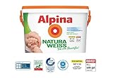 Alpina NaturaWeiss, Wandfarbe weiß matt 10 L., für Allergiker geeig