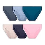 Fruit of the Loom Women's Breathable Underwear (Regular & Plus, Plus Size Hi Cut-Micro Mesh-6 Pack, 12