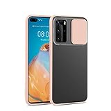 Dqtaoply Hülle Kompatibel mit Huawei P40 Pro Stylisch Schutzhülle mit Kamera Objektivschutz Abdeckung Transluzent Matte Hart Handyhülle + TPU Silikon Bumper für Huawei P40 Pro (Pink)