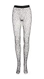 Wolford Damen Reese Tights Transparente Strumpfhose, durchscheinend halbtransparent geblümt Blumen-Muster florales Muster,7005 black,X-Small (XS)