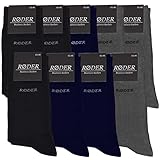 RØDER Business Socken für Herren im 9er Set • Bequeme Herrensocken • 9 Paar Mix • 47-50 • Je 3 Paar Schwarz, Dunkelblau & Anthrazit Melange • Baumwolle • Anzug-Socken • Baumwollsock