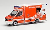 herpa 095945 Mercedes-Benz Sprinter 18 Fahrtec RTW „Feuerwehr Kassel“