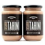 Bio-Sesam-Tahini, Steingemahlen, Ungeschält, Ungesalzen, Gentechnikfrei, Glutenfrei, Koscher, Vegan, USDA Bio, Erdnussfrei, 330 g (2 Pack)