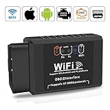 Qhui OBD2 Diagnosegerät Auto, OBD2 Bluetooth Carly Adapter WiFi OBD II KFZ Diagnose Scanner Tool, ELM327 VCDS Wireless Universal Code Leser für BMW Ford VW Audi IOS Android Window