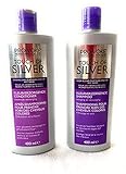 Touch of Silver Shampoo und Spülung, 400 ml, große Flaschen für blondes oder weißes H