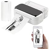Callstel Fotodrucker: Mobiler XL Akku-Foto-Thermodrucker, Android, iOS, Bluetooth, App, 80mm (Handy Drucker)