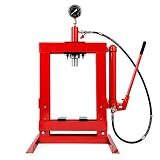EBERTH SC2-WPM10 10t Werkstattpresse mit Manometer (2 Auflagebacken, automatischer Kolbenrückzug, Arbeitshöhe 375 mm, Arbeitsbreite 350 mm)