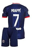 IHIMI Paris Kylian Mbappe Kinder Trikot #7, 2021/2022 Saison, Heim, Komm mit Shorts und Socken Fußballfans (10-11 Jahre,164)