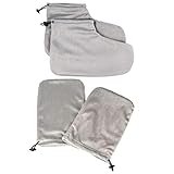 YLLQXI 2 Paar Wachsbad Handschuhe Paraffin, Paraffin Bad Liner Frottee Wachs Handschuh, Wachs Pflege Isoliert Fäustlinge Paraffin Wachs Thermohandschuh Gemütliche L