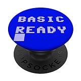 Basic Ready C64 Computer 80er Erste Programmierer Erinnerung PopSockets mit austauschbarem PopGrip