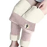 Sannysis Winter-Thermo-Leggings für Damen Fleece Thermohose Hohe Taille Strumpfhosen Fleece-Hose Warme Innenausstattung für Winter Damen Leggings Berg Yogahosen Sweatpants Elastische Jogging