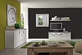 Beauty.Scouts Duval Möbel Collection TT Wohnkombination 'Magic B Wohnwand Anbauwand Schrankwand Kombination Wohnzimmerschrank Wohnzimmer 260x193x45cm Pinie Struktur Weiß Abs. Eiche San R