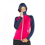 Thoni Mara Damen Fleece Hoodie Frankfurt Women Laufjacke (azalea/poseidon, 38, m)