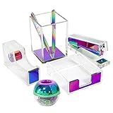 JIESEING Bürobedarf Gold Schreibtisch Organizer Set Rose Gold Zubehör Home Office Desk Set (Color : A)