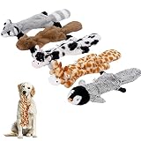Iokheira Hundespielzeug Quietschend,Füllungsfreie Spielzeug für Hund,Plüschtier Kauen Spielzeug für Kleine und Mittelgroße Hunde, Kuscheltier Hundespielzeug,5 Stück