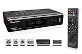 Full HD digitaler Kabel Receiver DVB-C / C2 mit Aufnahmefunktion PVR und Timeshift für alle Kabel-Anbieter mit HDMI | SCART | USB | Auto- Installation | Mediaplayer | 1080p | MKV