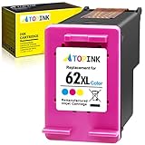 ATOPINK 62 XL Wiederaufbereitete Tintenpatrone als Ersatz für HP 62XL (1 Farbe) für OfficeJet 250 200 5740 5742 Envy 7640 5540 5640 5646 5544 5545 5660 5548 5547 5541 5542 5543 5546 5549 Druck