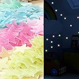 Leuchtsterne Selbstklebend Bunt, XiXiRan 1000 PCS Sterne Leuchtend Bunt, Sterne Aufkleber Wand, Leuchtende Aufkleber, Sterne Fluoreszierend Plastik, Leuchtsterne Kinderzimmer, für Dek