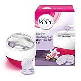 Veet Spawax elektrisches Warmwachs Set - 1x Warmwachs-Gerät, 6x Wachsscheib