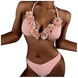 Zweiteiliger Damen-Bikini Damen Bademode Push Up Bikini Set Elegant Zweiteilige Badeanzug Triangel Bikinihose Bikini-Sets Bikini Sets Taille Bikinitop High Waist Bademode Zweiteiliger Swimw