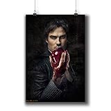 The Vampire Diaries TV-Serie Poster 058-007 Damon Salvatore Ian Somerhalder, Wanddekoration für Schlafsaal, Schlafzimmer, Wohnzimmer, A3, 29 x 42