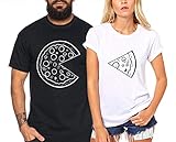 Pizza - Partner-T-Shirt Damen und Herren - 2 Stück - Couple-Shirt Geschenk Set für Verliebte - Partner-Geschenke - Bestes Geburtstagsgeschenk - Partnerlook