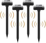 4 Stück Solar Maulwurfabwehr, Ultrasonic Solar Maulwurfschreck, Maulwurfbekämpfung, Wühlmausschreck, Mole Repellent, Schädlingsbekämpfung mit IP65 für Den G