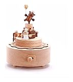 Chenhan Manuelle Spieluhr Holz Musikkasten Bär Drehende Musikkasten Mädchen Mädchen Kind Geburtstag Musikbox Musikkiste for M