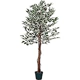 PLANTASIA® Ficus-Baum, Echtholzstamm, Kunstbaum, Kunstpflanze - Variante: 160 oder 190 cm, Schadstoffgeprü