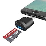 Micro SD Kartenleser USB C, Typ-C Speicherkarte USB Adapter für Micro SD/MicroSDHC/MicroSDXC，mit OTG-Funktion, Kamera Speicherkartenleser für Micro SD Karte/TF Karte, Plug and Play, Schw