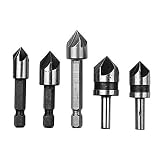 Lixiaonmkop 5 STÜCK Industrieller Senkbohrer Bohrer Set 5 Flötenzähler Waschbecken Holzbearbeitungsbohrer Bits Metall Arbeitsfasen Fabrikern (Color : 2pcs)