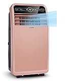 Klarstein Metrobreeze New York Smart - mobile Klimaanlage, 3-in-1: Klimaanlage/Luftentfeuchter/Ventilator, WiFi: App-Steuerung, EEC A, 360 m³/h, bis 59 m², 12000 BTU / 3,5 kW, roség
