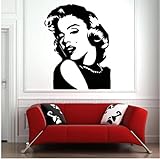 Marilyn Monroe Wandtattoo Schöne Frau Vinyl Wandaufkleber Mädchen Schlafzimmer Wohnkultur Schönheitssalon Wandbild Art Removable 57x73