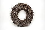 NaDeco Deko Kranz aus Bonsai-Zweigen, Ø 30, 45, 60 cm Türkranz Naturkranz Bonsaikranz Lianenkranz Birkenkranz Reisigkranz Weinrebenkranz Dekokranz Wandkranz Weiden-Kranz Strohkranz, Größe:Ø 60