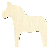 Holz Dala Pferd - Deko Basteln 3-50cm, Pack mit:10 Stück, Breite:43cm b