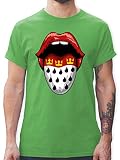 Karneval & Fasching Kostüm Outfit - Köln Wappen Mund - S - Grün - t-Shirt köln Mann - L190 - Tshirt Herren und Männer T-S