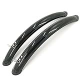 xinxinchaoshi Fahrrad Schutzblech Straße Fahrrad vorne hintere Fender Set Retro Fahrrad Feste Gang Fahrrad Fender Durable Fahrrad Praktisches Zubehör, Silber/Schwarz Mudguard (Color : Black 1pair)