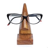 Zap Impex Holz-Brillenständer - 15,2 cm hoch, Nasenform Brille / Brille / Sonnenbrillenhalter mit quadratischer B