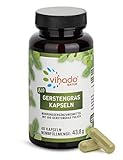 Vihado Natur Bio Gerstengras Kapseln – Superfood Kapseln mit Gerstengras Pulver in Bio-Qualität – natürliches Nahrungsergänzungsmittel mit wertvollen Pflanzenstoffen – 60 Kap